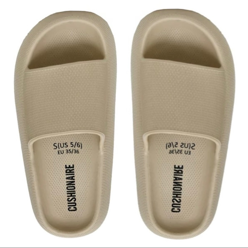 Women’s Cushionaire Tan Feather Recovery Cloud Slide Sandal